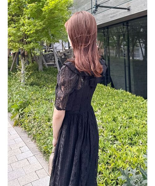 SNIDEL（スナイデル）の「ボリュームフリルレースワンピース