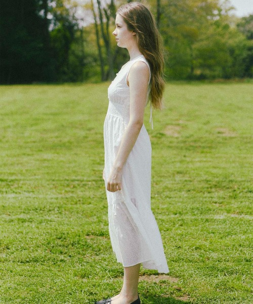 セール】【Luan】ASYMMETRIC COTTON LACE OP/コットンレース