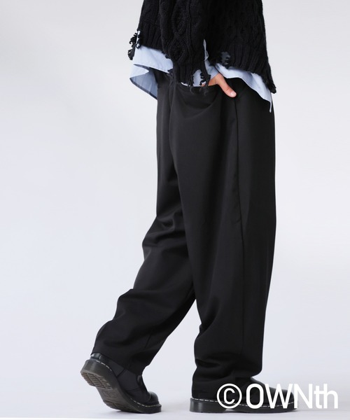 antiqua(アンティカ)の「ツータック ワイドパンツ(その他パンツ・レディース・ブラック/グレー・ONESIZE)」の11枚目の写真