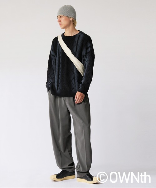 antiqua(アンティカ)の「ツータック ワイドパンツ(その他パンツ・レディース・ブラック/グレー・ONESIZE)」の17枚目の写真