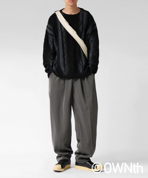 antiqua(アンティカ)の「ツータック ワイドパンツ(その他パンツ・レディース・ブラック/グレー・ONESIZE)」の21枚目の写真