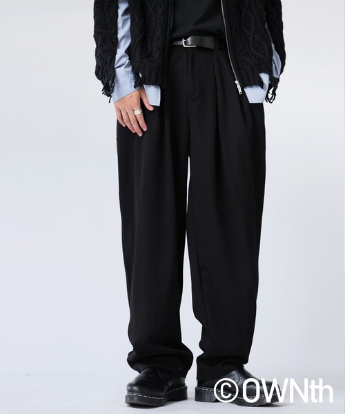antiqua(アンティカ)の「ツータック ワイドパンツ(その他パンツ・レディース・ブラック/グレー・ONESIZE)」の10枚目の写真