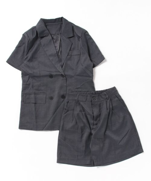 セール】半袖ジャケット＆ショートパンツセットアップ