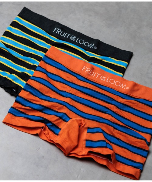セール】【FRUIT OF THE LOOM】ワイドボーダー成型ボクサー 2P