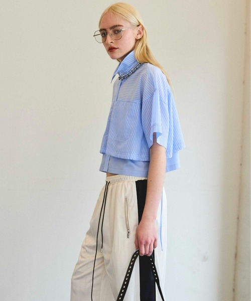 MAISON SPECIAL(メゾンスペシャル) カラーステッチショートシャツ Color Stitch Short Shirt
