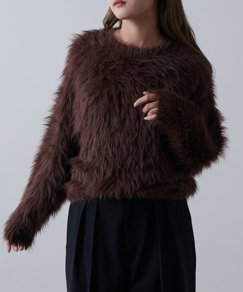 Lui's（ルイス）の「シャギークルーネックニット（ニット/セーター