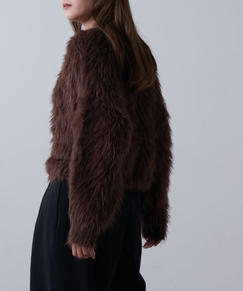 Lui's(ルイス)の「シャギークルーネックニット(ニット/セーター・レディース・ブラウン/チャコールグレー/ライトグレー/ホワイト/サックスブルー/ブラック・XS/M)」の21枚目の写真