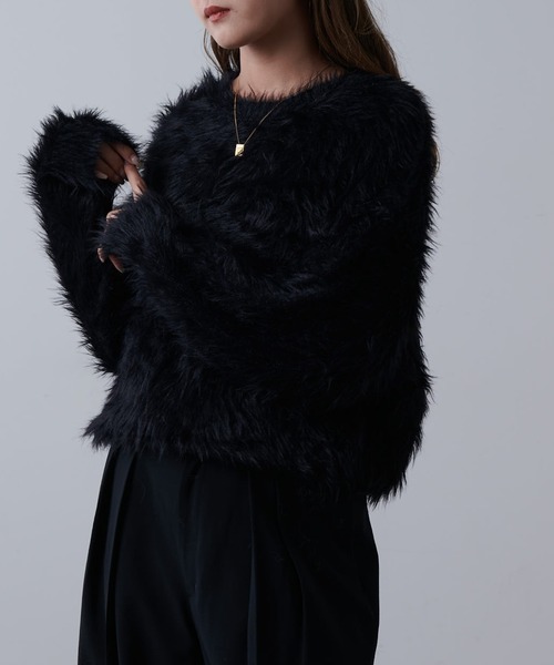 Lui's（ルイス）の「シャギークルーネックニット（ニット/セーター