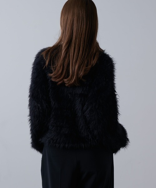 Lui's(ルイス)の「シャギークルーネックニット(ニット/セーター・レディース・ブラウン/チャコールグレー/ライトグレー/ホワイト/サックスブルー/ブラック・XS/M)」の12枚目の写真