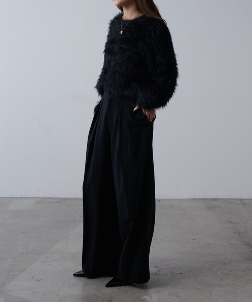 シャギークルーネックニット（ニット/セーター）｜Lui's（ルイス）の