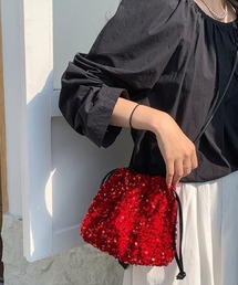 ReRe（リリ）の「スパンコール巾着ショルダーバッグ（ショルダーバッグ）」