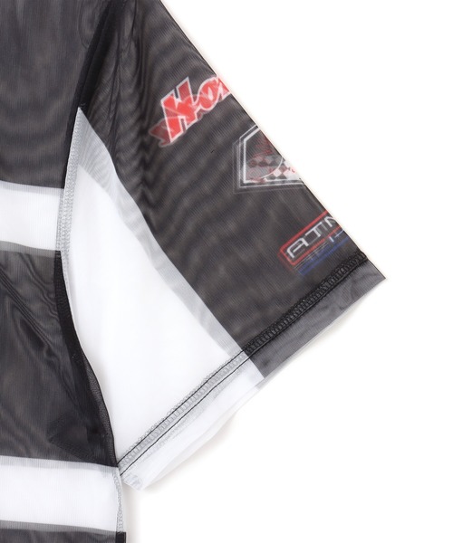 atmos pink（アトモスピンク）の「HONDA x atmos pink Racing See-through T-shirt / ホンダ アトモス ピンク レーシング シースルー ティーシャツ 【SP】（その他トップス・レディース・チェック/ブラック・FREE）」の8枚目の写真