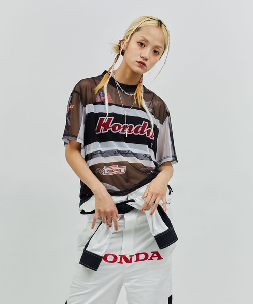 HONDA x atmos pink Racing Polo Shirt / ホンダ アトモス ピンク レーシング ポロ シャツ 「SP」 レディース HONDA x atmos pink Racing Polo Shirt / ホンダ アトモス