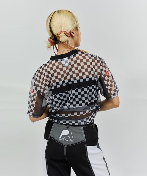 atmos pink（アトモスピンク）の「HONDA x atmos pink Racing See-through T-shirt / ホンダ アトモス ピンク レーシング シースルー ティーシャツ 【SP】（その他トップス・レディース・チェック/ブラック・FREE）」の19枚目の写真