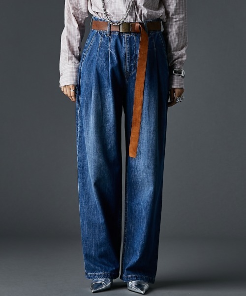 GEVS.（ジェイヴィス）の「ライトオンスデニムタックワイドパンツ＜大きいサイズ有＞GEVS.（デニムパンツ・レディース・ライトブルー/ブルー・73/76/80/84/88/92/96/98/122/106/114）」の18枚目の写真