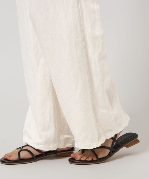 green label relaxing（グリーンレーベルリラクシング）の「BREEZE LINEN ブリーズリネン カーゴ パンツ オフホワイト（カーゴパンツ・レディース・オフホワイト・36/38）」の21枚目の写真