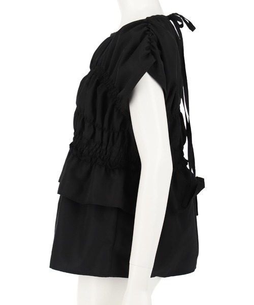 ANAP（アナップ）の「ブロード シャーリング ブラウス（シャツ/ブラウス・レディース・ブラック/オフホワイト/ブルー・FREE）」の15枚目の写真