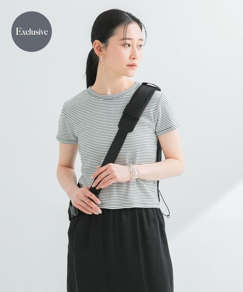 MILLER(ミラー)の「『別注』Miller×URBAN RESEARCH Prib Tiny T-SHIRTS(Tシャツ/カットソー・レディース・アイボリー/ブラック系その他/ブルー系その他・FREE)」の1枚目の写真