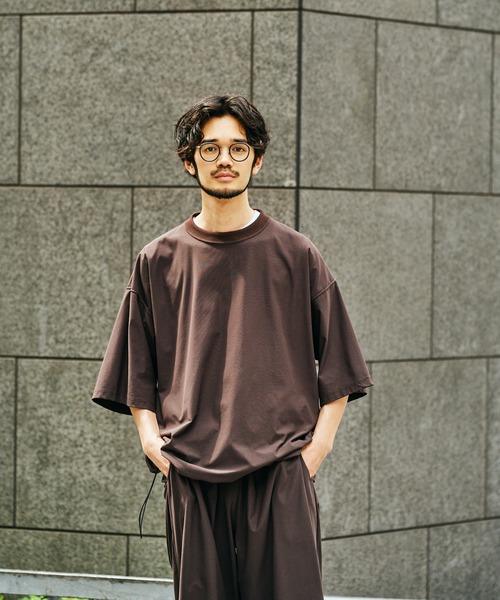 SUNNY  SPORTS（サニースポーツ）の「SUNNY SPORTS / サニースポーツ DRAWSTRING BIGGEST CREW TEE Primeflex ドローストリングTシャツ ビッグシルエット プライムフレックス（Tシャツ/カットソー・メンズ・ホワイト/ブラウン/ブラック/オリーブ・LARGE/MEDIUM）」の3枚目の写真