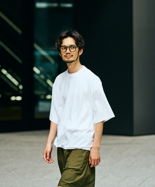 SUNNY  SPORTS（サニースポーツ）の「SUNNY SPORTS / サニースポーツ DRAWSTRING BIGGEST CREW TEE Primeflex ドローストリングTシャツ ビッグシルエット プライムフレックス（Tシャツ/カットソー・メンズ・ホワイト/ブラウン/ブラック/オリーブ・LARGE/MEDIUM）」の2枚目の写真