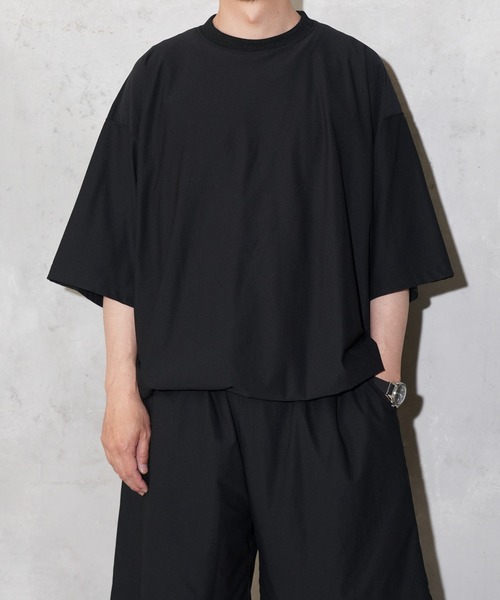 SUNNY  SPORTS（サニースポーツ）の「SUNNY SPORTS / サニースポーツ DRAWSTRING BIGGEST CREW TEE Primeflex ドローストリングTシャツ ビッグシルエット プライムフレックス（Tシャツ/カットソー・メンズ・ホワイト/ブラウン/ブラック/オリーブ・LARGE/MEDIUM）」の6枚目の写真