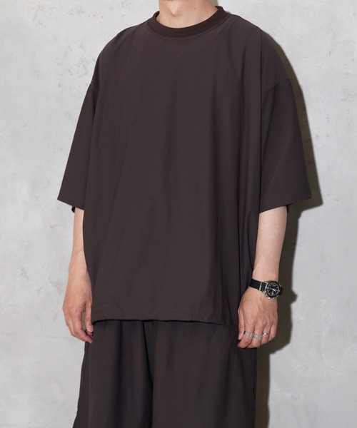 SUNNY  SPORTS（サニースポーツ）の「SUNNY SPORTS / サニースポーツ DRAWSTRING BIGGEST CREW TEE Primeflex ドローストリングTシャツ ビッグシルエット プライムフレックス（Tシャツ/カットソー・メンズ・ホワイト/ブラウン/ブラック/オリーブ・LARGE/MEDIUM）」の9枚目の写真