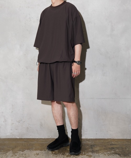 SUNNY  SPORTS（サニースポーツ）の「SUNNY SPORTS / サニースポーツ DRAWSTRING BIGGEST CREW TEE Primeflex ドローストリングTシャツ ビッグシルエット プライムフレックス（Tシャツ/カットソー・メンズ・ホワイト/ブラウン/ブラック/オリーブ・LARGE/MEDIUM）」の8枚目の写真