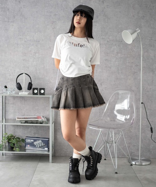 WEGO(ウィゴー)の「WEGO/グラフィックストッパードロストショートT(Tシャツ/カットソー・レディース・ブラック/ホワイト・FREE)」の3枚目の写真