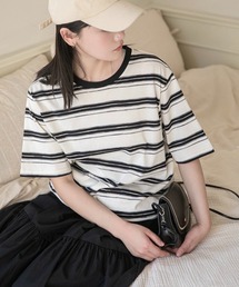 元気カラーのボーダーTシャツ