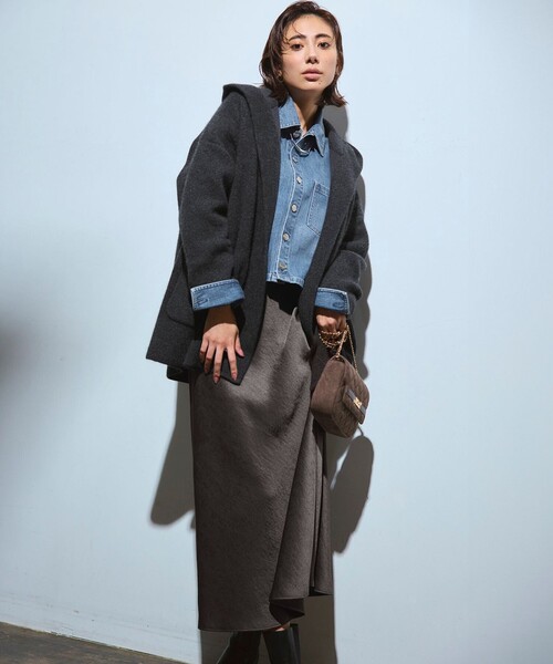 RED CARD TOKYO（レッドカード）の「【見上愛さん着用/RED CARD TOKYO×23区】クロップド デニム ジャケット（デニムジャケット・レディース・ターコイズブルー系/ダルブルー系・40/38）」の19枚目の写真