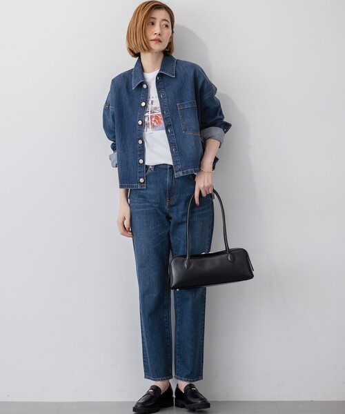 RED CARD TOKYO（レッドカード）の「【見上愛さん着用/RED CARD TOKYO×23区】クロップド デニム ジャケット（デニムジャケット・レディース・ターコイズブルー系/ダルブルー系・40/38）」の9枚目の写真