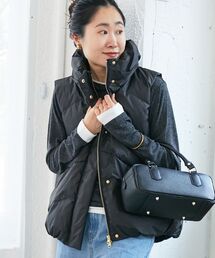 本日タイムセール!　レリアン　新品　レディースダウンベスト セール】【CYAN TOKYO/シアントーキョー】ハーフレングスダウン