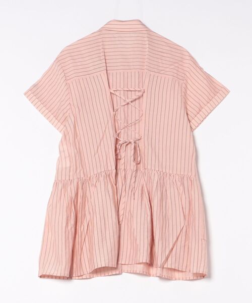 nemne store（ネンネストア）の「ギャザーリボンワンピース（Tシャツ/カットソー・レディース・ブラウン/ピンク/ブルー・フリー）」の9枚目の写真