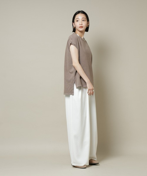 upperhights（アッパーハイツ）の「upper hights/BIG NO SLEEVE TEE（Tシャツ/カットソー・レディース・スミクロ/モカ・1）」の18枚目の写真