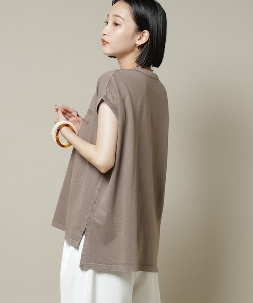 upperhights（アッパーハイツ）の「upper hights/BIG NO SLEEVE TEE（Tシャツ/カットソー・レディース・スミクロ/モカ・1）」の22枚目の写真