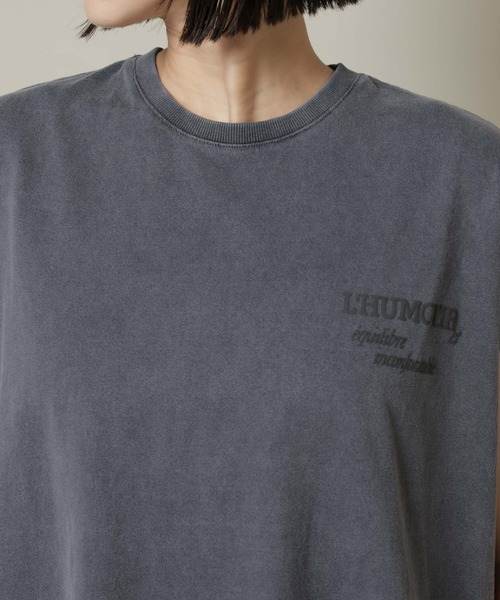 upperhights（アッパーハイツ）の「upper hights/BIG NO SLEEVE TEE（Tシャツ/カットソー・レディース・スミクロ/モカ・1）」の6枚目の写真