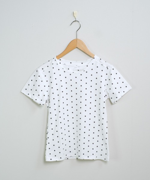 セール】Tシャツ ドット 柄 半袖 トップス バレエコア ピチT（Tシャツ