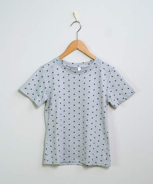 shopnikoniko(ショップニコニコ)の「Tシャツ ドット 柄 半袖 トップス バレエコア ピチT(Tシャツ/カットソー・レディース・グレー/ホワイト・フリー)」の16枚目の写真