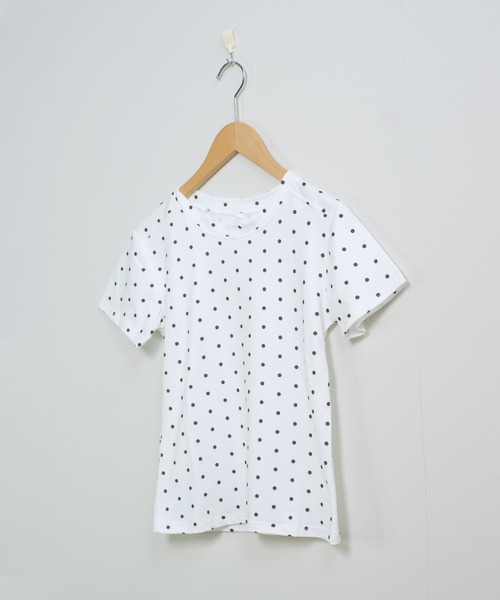 セール】Tシャツ ドット 柄 半袖 トップス バレエコア ピチT（Tシャツ
