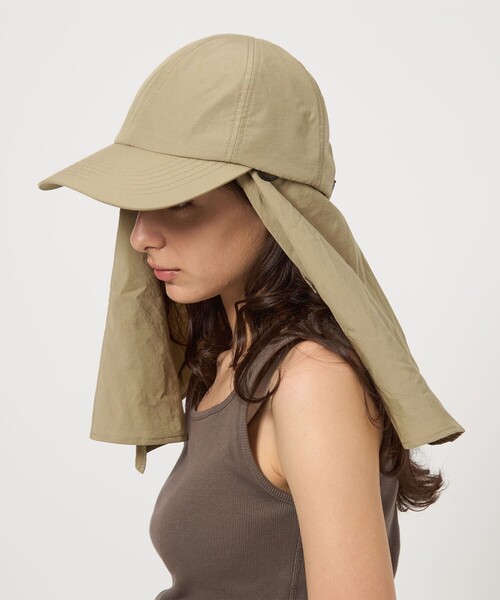 green label relaxing(グリーンレーベルリラクシング)の「【WEB限定】2WAY シェードキャップ / 帽子 - UVカット -(ハット・レディース・ブラック/ベージュ・FREE)」の5枚目の写真