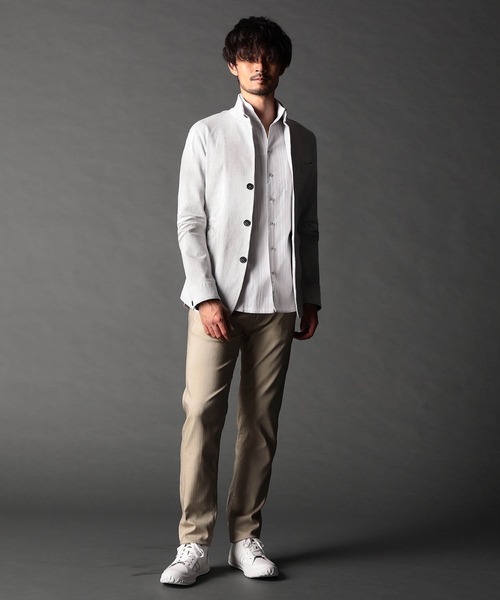 NICOLE CLUB FOR MEN（ニコルクラブフォーメン）の「シワ加工スタンドカヴァーオール（カバーオール・メンズ・オフホワイト/チャコール/ブルー/インディゴブルー・MEDIUM/LARGE/X-LARGE）」の12枚目の写真