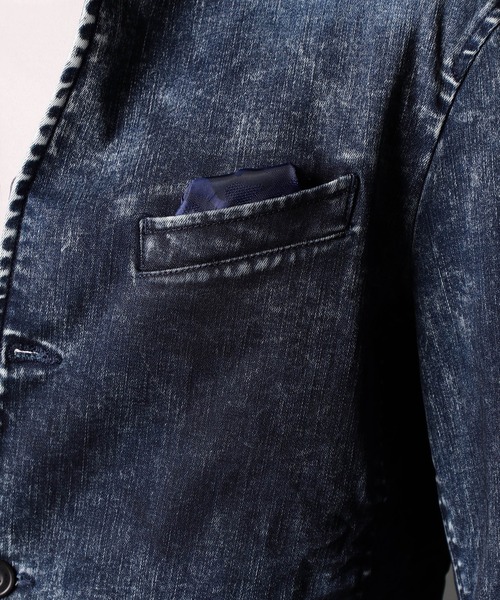 NICOLE CLUB FOR MEN（ニコルクラブフォーメン）の「シワ加工スタンドカヴァーオール（カバーオール・メンズ・オフホワイト/チャコール/ブルー/インディゴブルー・MEDIUM/LARGE/X-LARGE）」の16枚目の写真