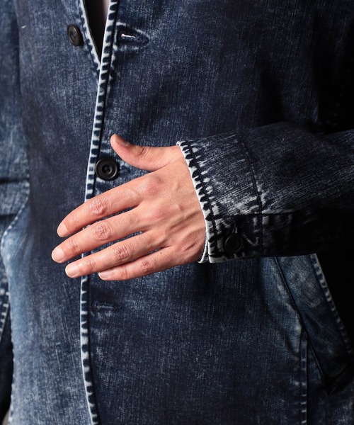 NICOLE CLUB FOR MEN（ニコルクラブフォーメン）の「シワ加工スタンドカヴァーオール（カバーオール・メンズ・オフホワイト/チャコール/ブルー/インディゴブルー・MEDIUM/LARGE/X-LARGE）」の20枚目の写真