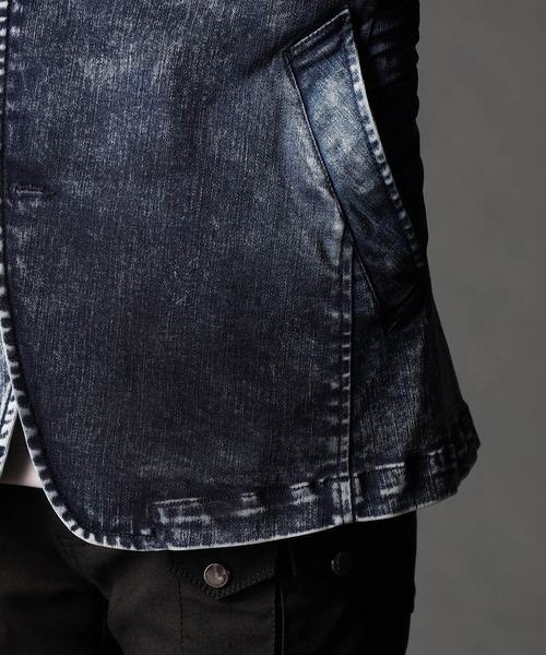 NICOLE CLUB FOR MEN（ニコルクラブフォーメン）の「シワ加工スタンドカヴァーオール（カバーオール・メンズ・オフホワイト/チャコール/ブルー/インディゴブルー・MEDIUM/LARGE/X-LARGE）」の14枚目の写真