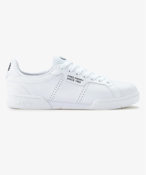 FRED PERRY（フレッドペリー）の「B722 Textured Leather / Bold Branding／ブランディングレザースニーカー（スニーカー・メンズ・ブラック/ホワイト・27cm/28cm/26cm）」の3枚目の写真