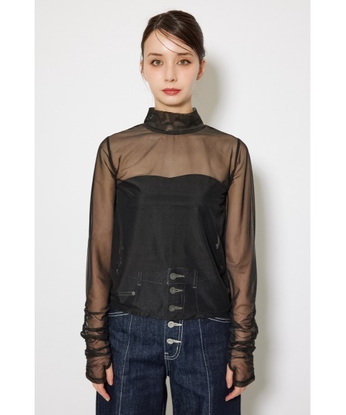 rienda(リエンダ)の「2WAYスリーブギャザーシアートップス 秋服(Tシャツ/カットソー・レディース・ベージュ系その他/ブラック/ブラック系その他・FREE)」の11枚目の写真