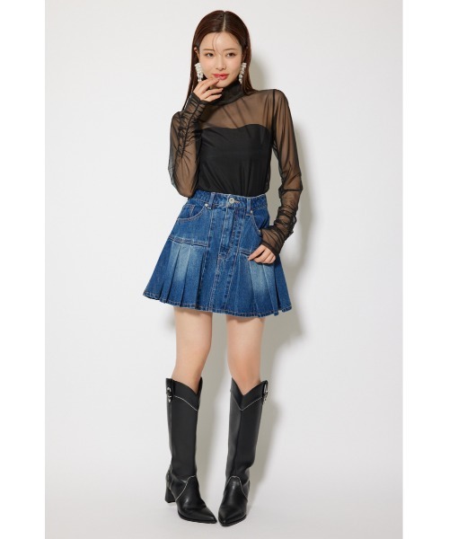 rienda(リエンダ)の「2WAYスリーブギャザーシアートップス 秋服(Tシャツ/カットソー・レディース・ベージュ系その他/ブラック/ブラック系その他・FREE)」の15枚目の写真