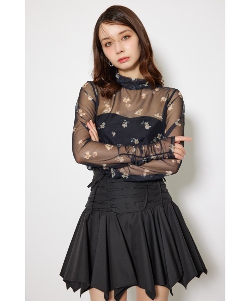 rienda(リエンダ)の「2WAYスリーブギャザーシアートップス 秋服(Tシャツ/カットソー・レディース・ベージュ系その他/ブラック/ブラック系その他・FREE)」の17枚目の写真