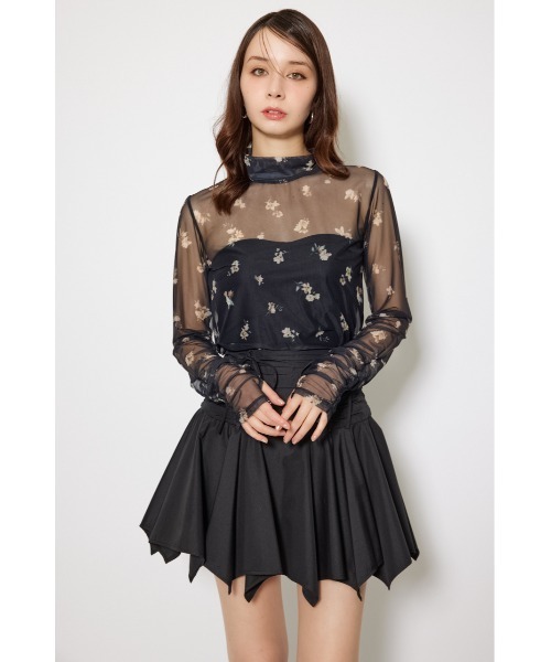 rienda(リエンダ)の「2WAYスリーブギャザーシアートップス 秋服(Tシャツ/カットソー・レディース・ベージュ系その他/ブラック/ブラック系その他・FREE)」の18枚目の写真
