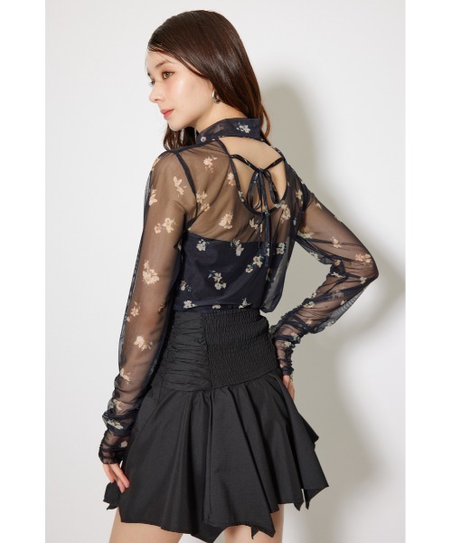 rienda(リエンダ)の「2WAYスリーブギャザーシアートップス 秋服(Tシャツ/カットソー・レディース・ベージュ系その他/ブラック/ブラック系その他・FREE)」の19枚目の写真